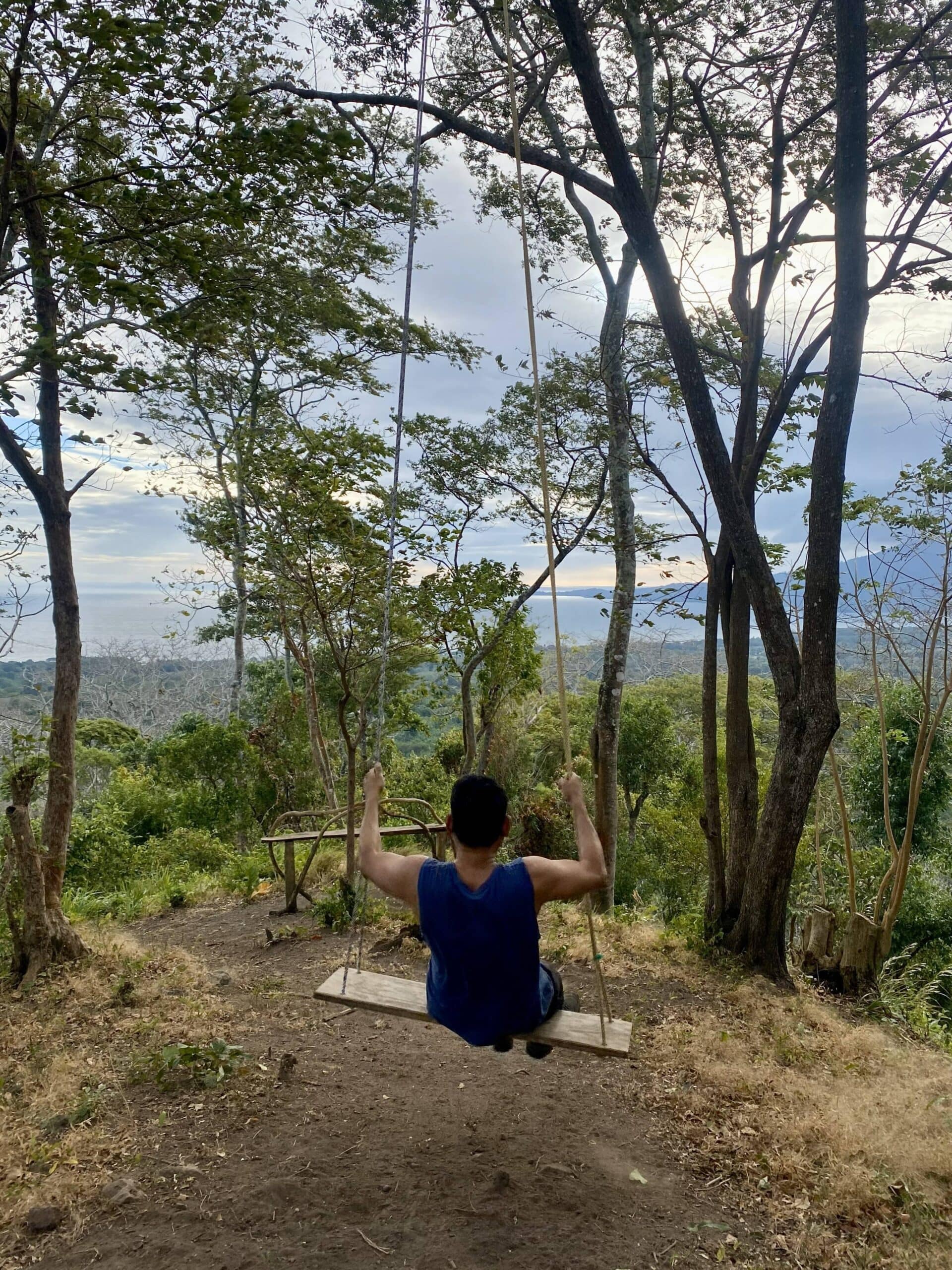 Benches and Swings on Little Concepcion Ometepe Swings and Benches to sit and relax on Little Concepcion in Ometepe