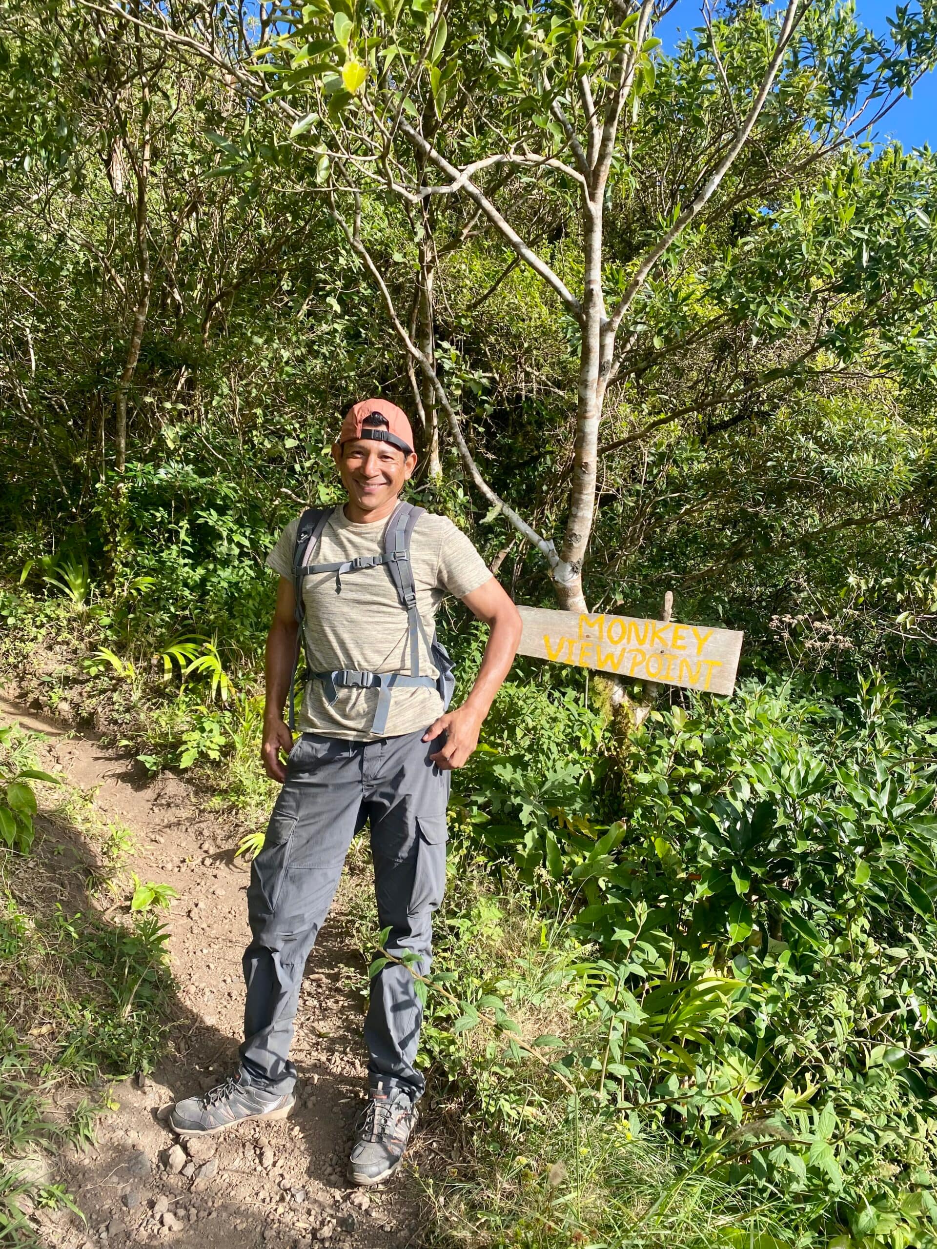 Guide Enoc on the way to the top of Concepcion Volcano Ometpe Island Bilingual Guide Enoc hiking with a group to the top of Concepcion Volcano